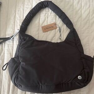BearPaw Black Padded Shoulder Bag